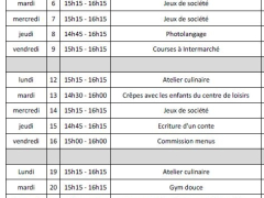 Animations de février 2018